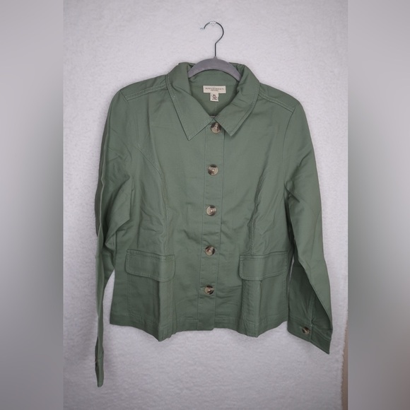 Appleseed's Jackets & Blazers - Appleseed's Women's Light Green Long Sleeve Button Down Blazer Jacket Petite L